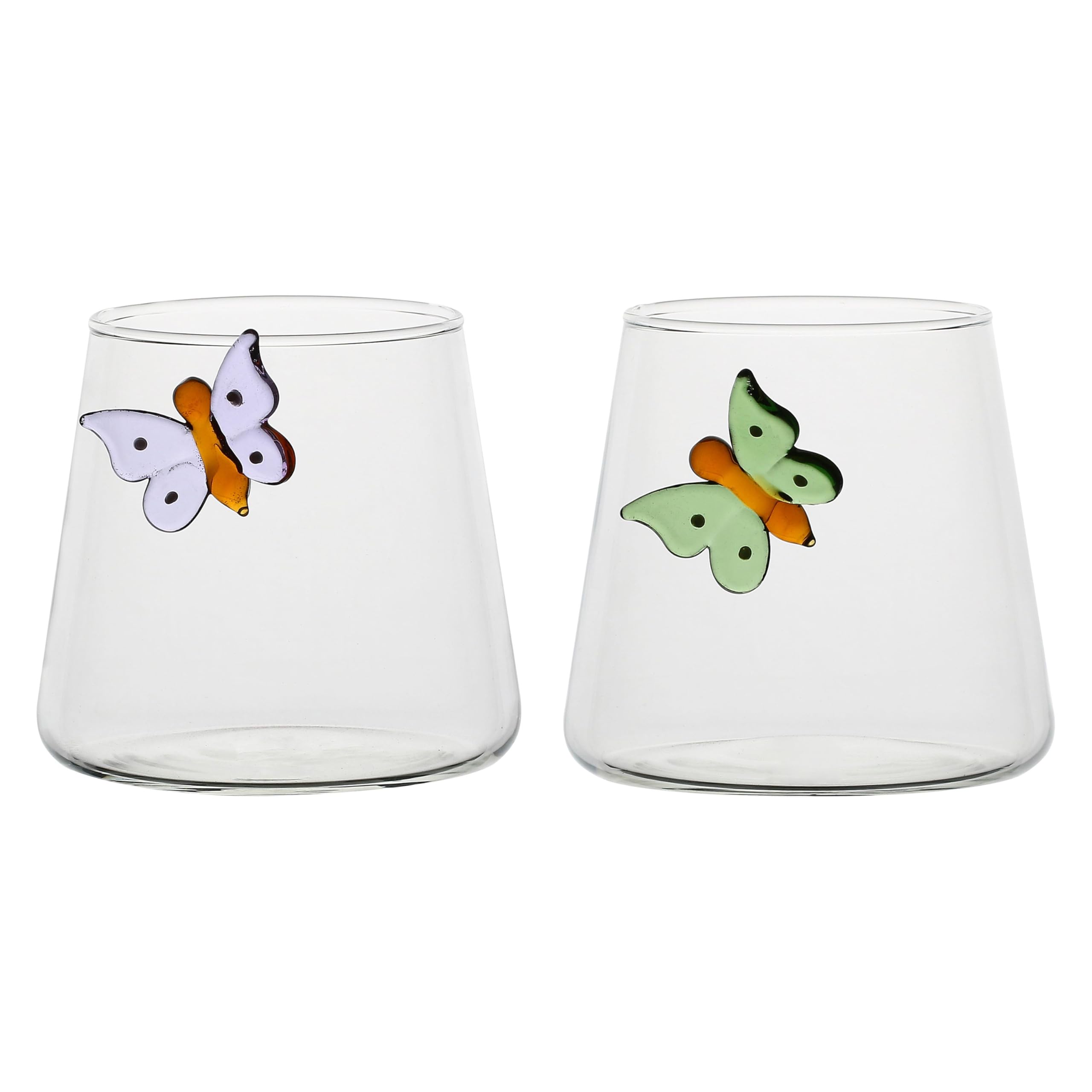 Thun Set of 2 Incanto di Primavera Beverage Glasses, Borosilicate, 400 ml