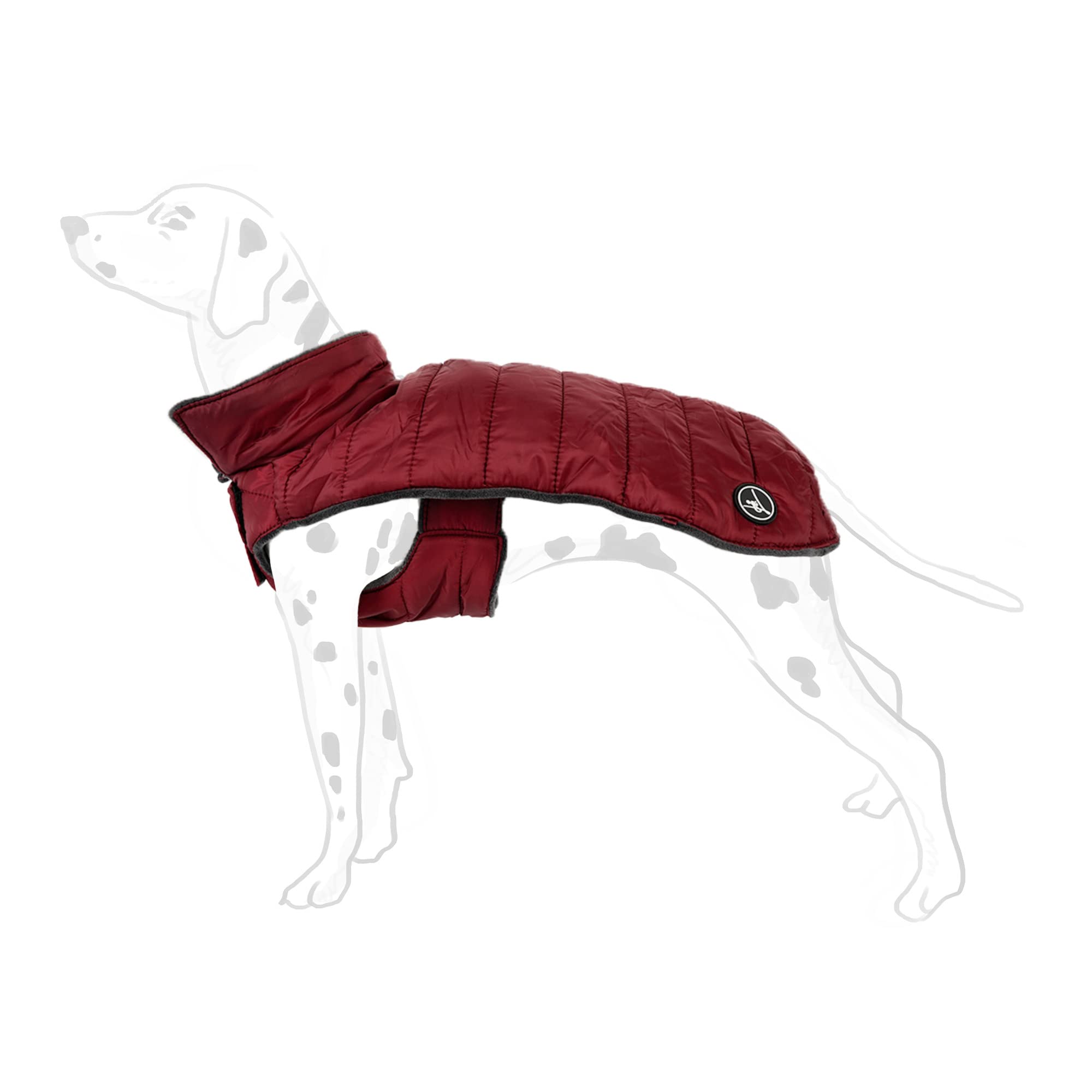 Ligo - Cappottino per Cane, impermeabile per cani, Vestiti per Cani Giacca Impermeabile Invernale per Cani Antivento Gilet Cappotto Cane protezione dal freddo, pioggia neve. ARDENT BORDEAUX (47 cm)