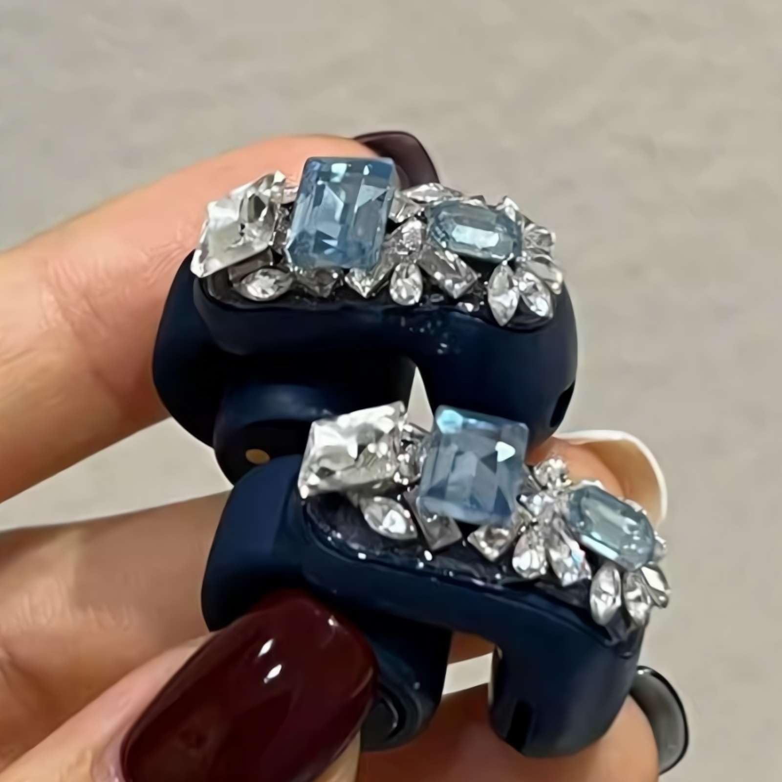 Rhinestone for Clip on Earbuds Open Ear,Clip On Earbuds Accessories,Earbuds Rhinestone Accessories,Elegant Zirconia Decorative Earphone Accessories,