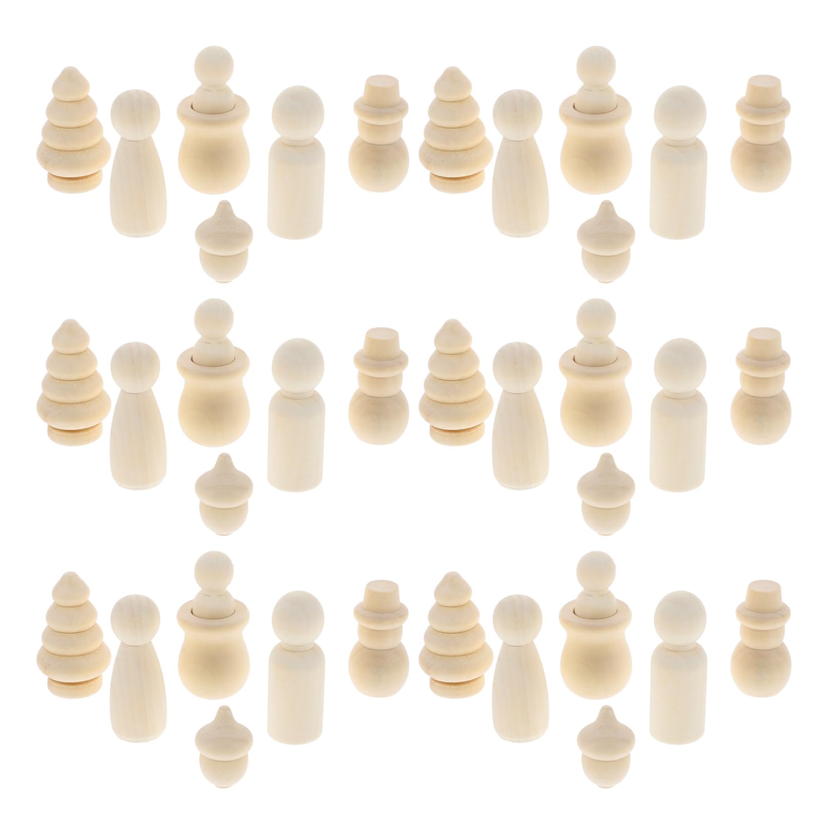 Muñeca de Madera sin Terminar para Pintar, 1 Juego de Figuras de Madera Beige, Manualidades Infantiles, Adornos para Salón y Dormitorio