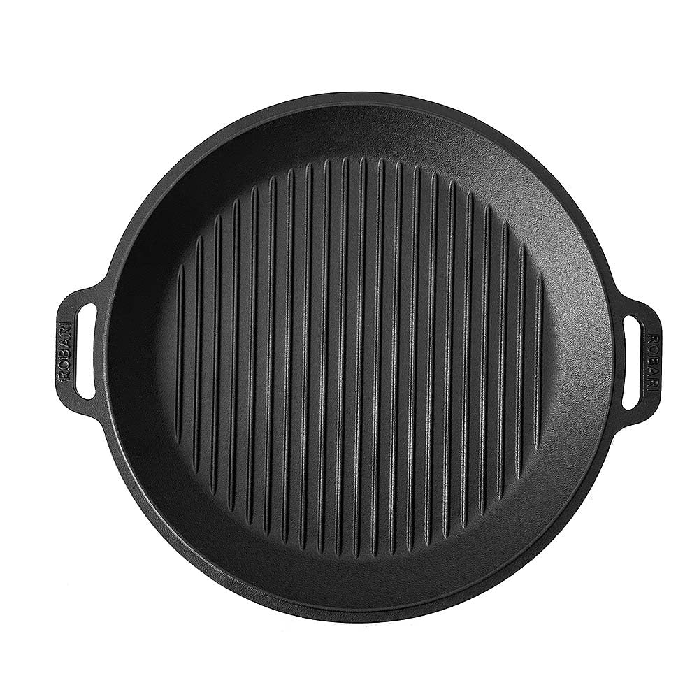 Wok Kasan aus Gusseisen 12 L mit Grilldeckel Kazan