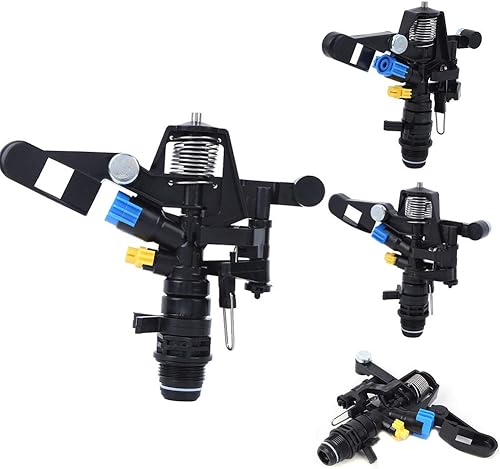 Miniatura 8 de Fydun Boquilla de riego de agua giratoria para césped de jardín, herramientas de irrigación, rosca M G34, agua giratoria para jardín para familia