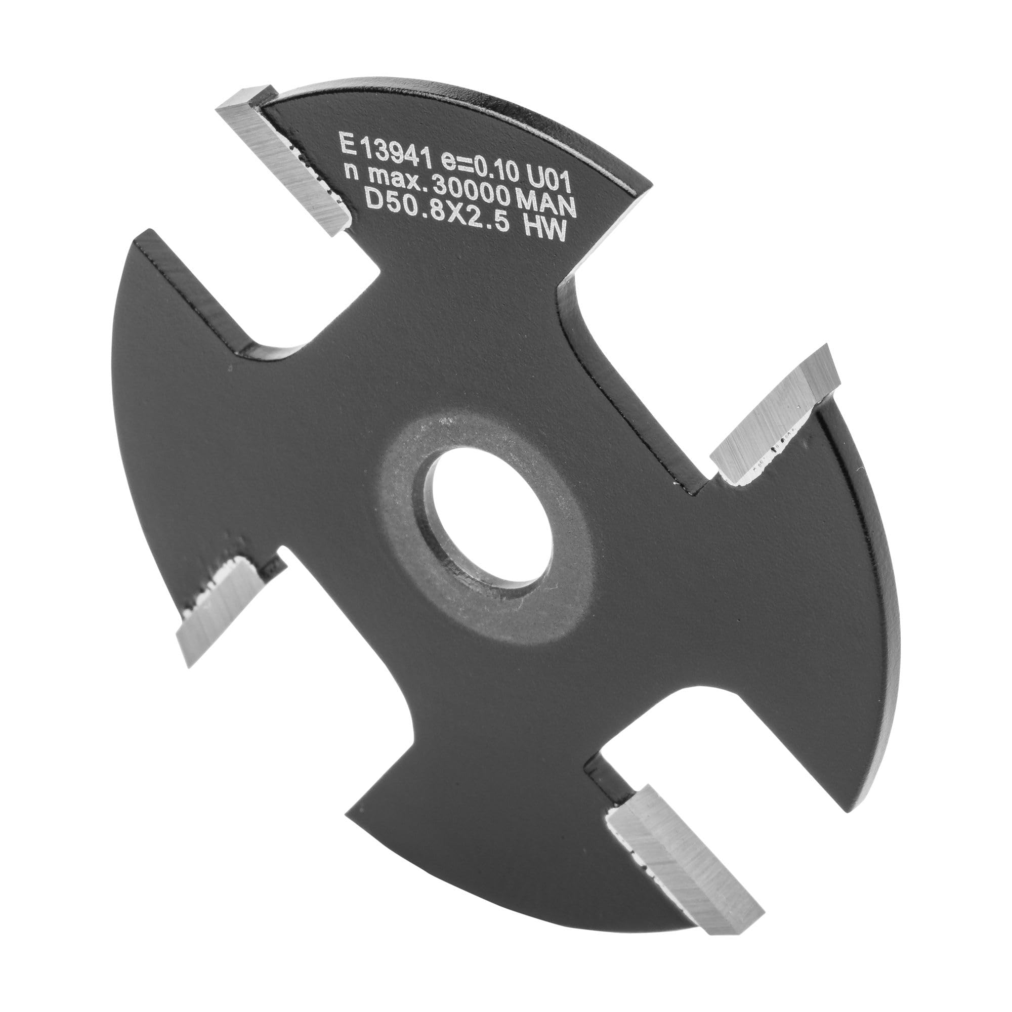 ENT 13941 Fresa per scanalatura carburo, Gambo (S) 8 mm, diametro (D) 50,8 mm, NL 2,5 mm, Z4