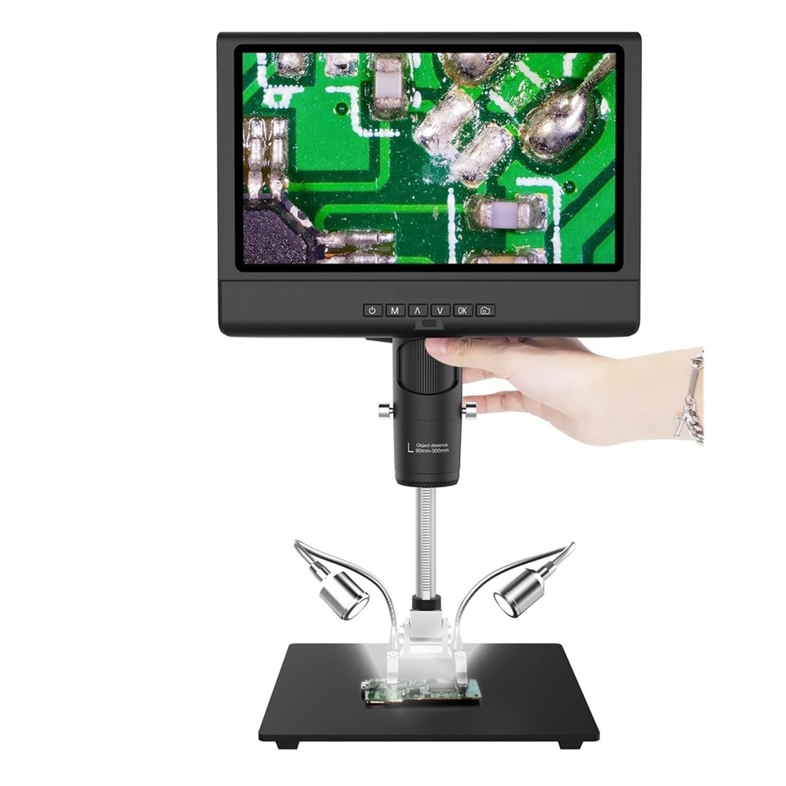Mikroskop, Mikroskop 10-calowy Cyfrowy Regulowany Wyświetlacz LCD 1080P Spawanie Odpowiedni Dla Dorosłych Początkujących Eksperymenty Edukacyjne dla dorosłych Monety