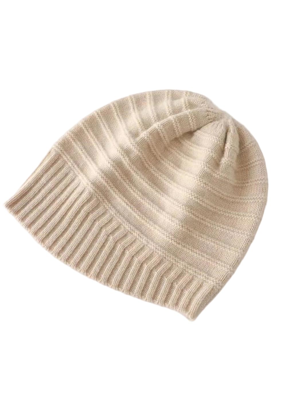 Bonnet hiver femme cachemire et laine côtelé pour vos balades citadines