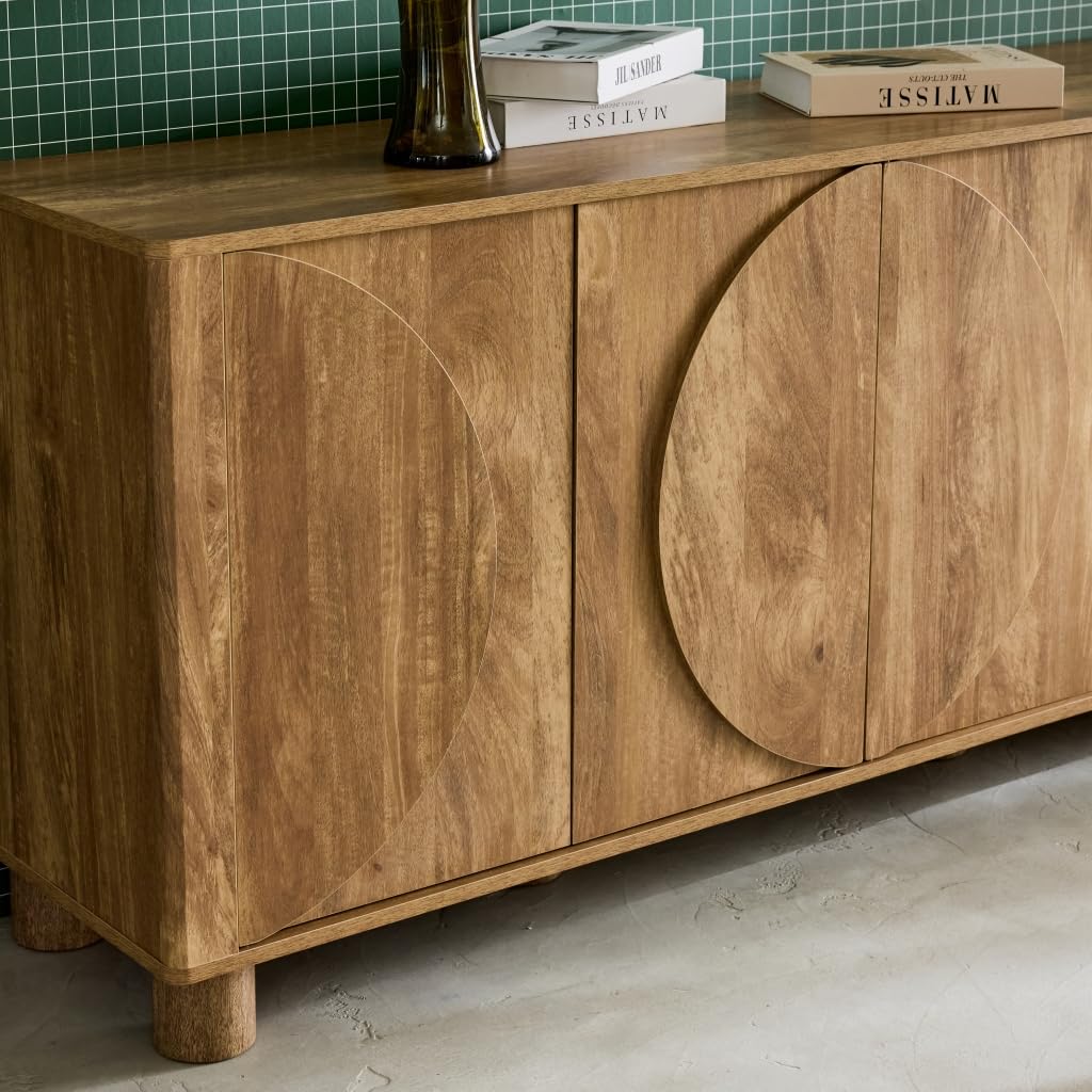 Alice's Garden sweeek - Buffet décor Bois de manguier 4 Portes 155cm Pondi