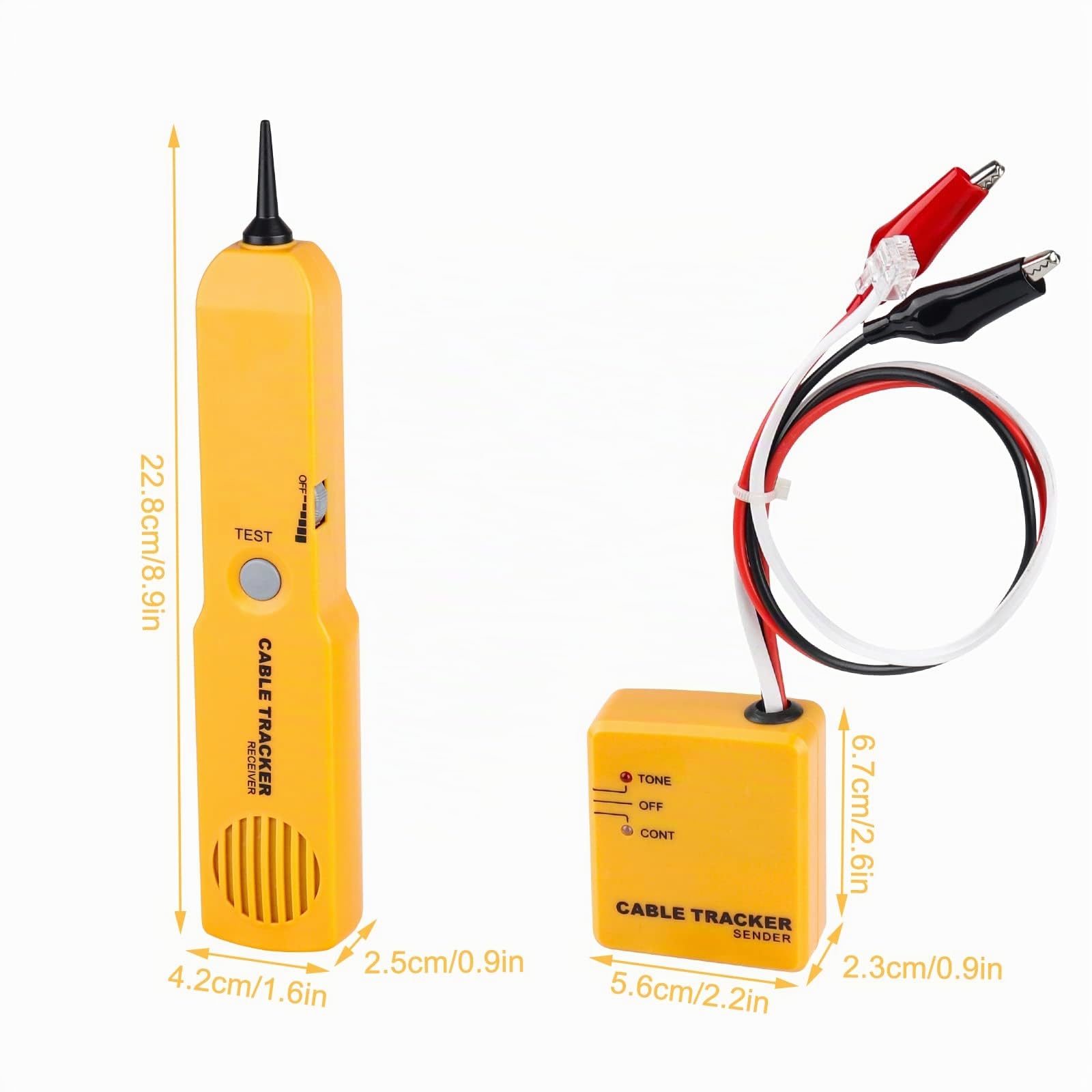 Probador de Circuito y Trazador de Cables, Generador de Tono, Probador de Cable de Red Enchufe RJ-11, Búsqueda y Localización, Continuidad del Circuito de Prueba