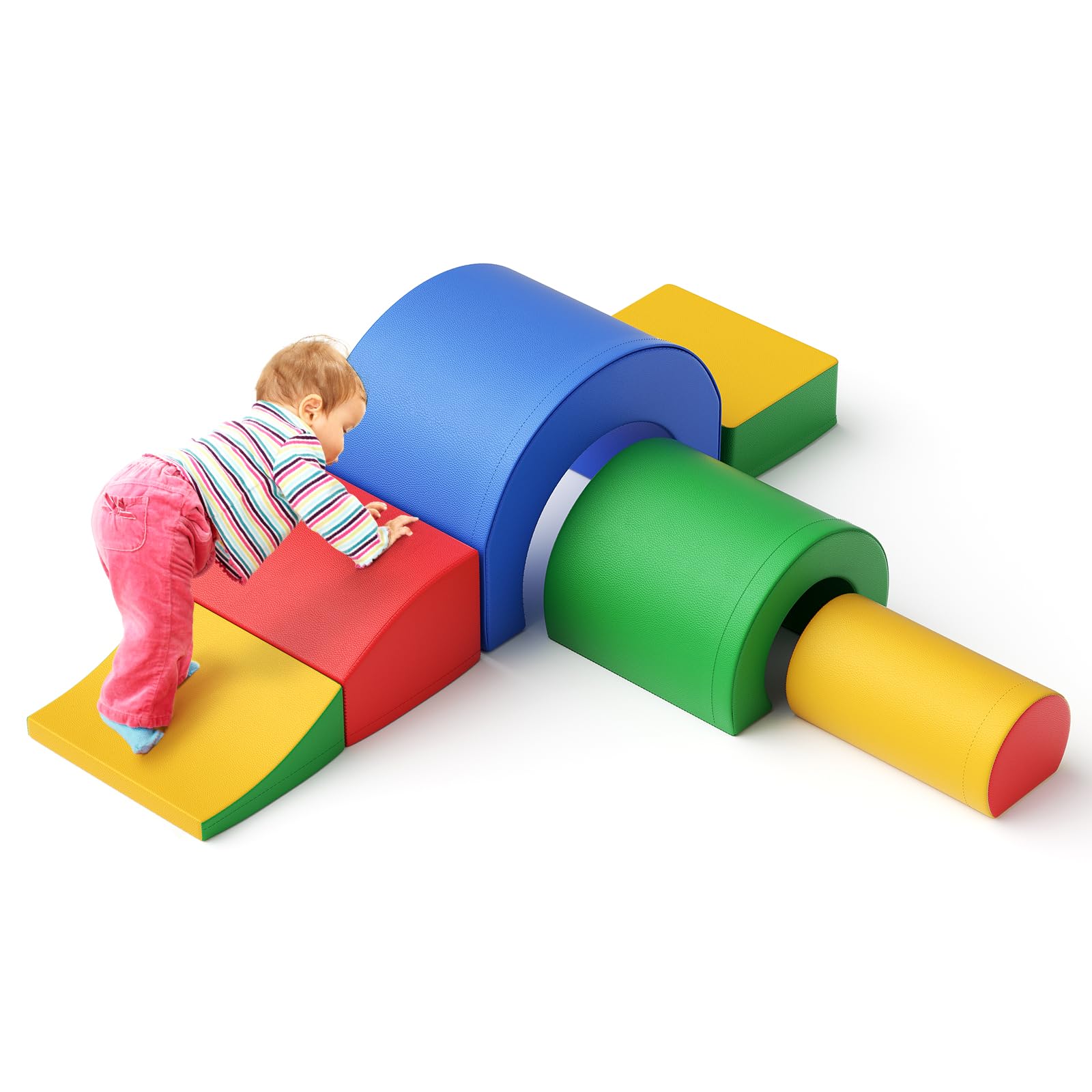 Lot de 6 blocs de construction géants en mousse pour enfants - Multicolore