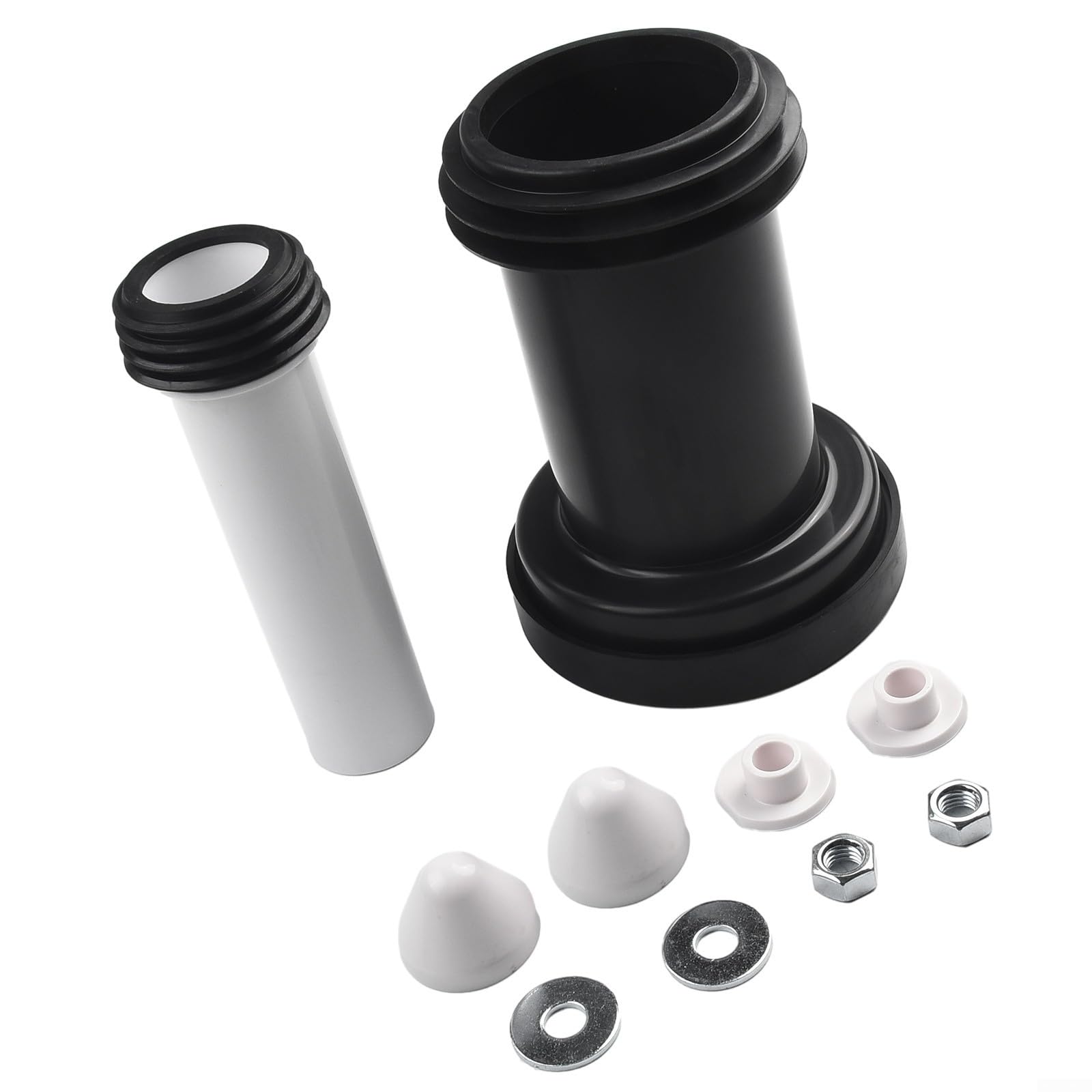 Eawfgtuw Conectores de tubería de descarga y residuos para inodoro suspendido – Kit de conector de entrada y salida de marco de inodoro para pared para inodoro Duofix, cubierta de cromo satinado