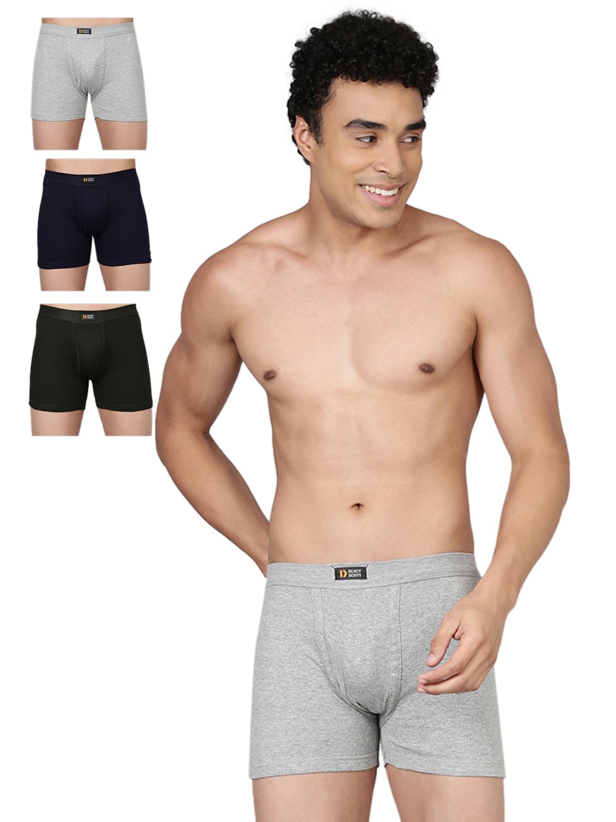 dixcy scott originals Men's Cotton Blend Classic Solid Trunks-picture-31