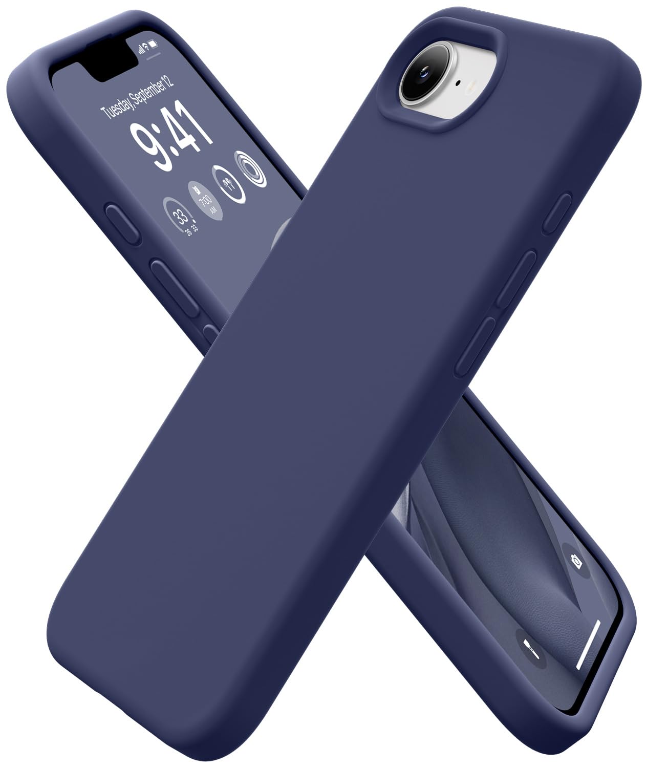 GolbinBox Magnetic for iPhone 17e/16e Case, Silicone Cover, Midnight Blue