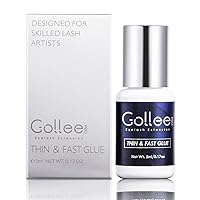 Vista 1 de Pegamento para extensiones de pestañas, pegamento de alta flexibilidad, 1 segundo, tiempo de secado/retención 6-8 semanas/(0.17 onzas líquidas/0.2