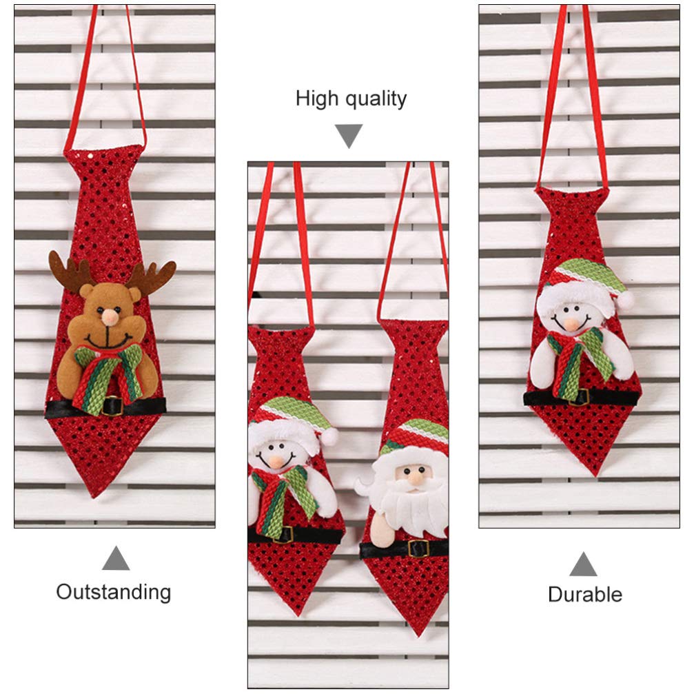 Lot De 3 Cravates De Noël En Soie - Motifs Festifs - Cadeau Personnalisé Pour Les Fêtes