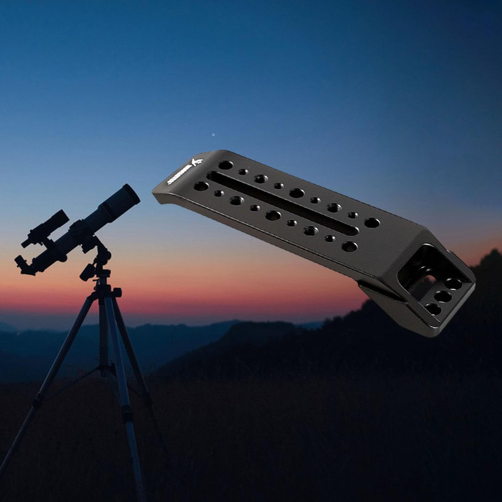 Telescopio astronomico a Coda di Rondine Maniglia per Il Trasporto in Metallo Facile da installare Guida per Binario Stretto Accessori Lunghi 6, Nero