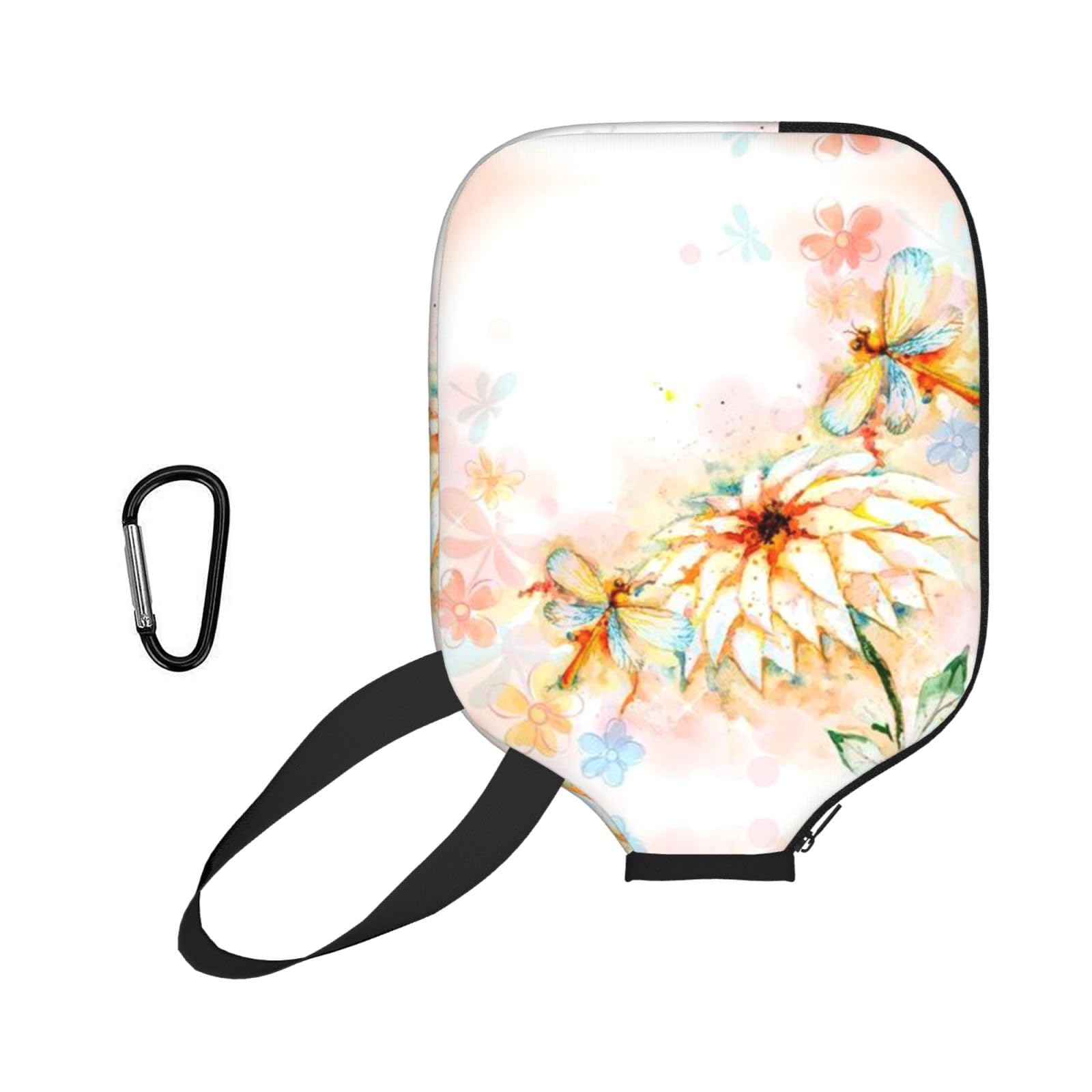 ESNAIUVCD Flying Dragonflies Lily Flower Print