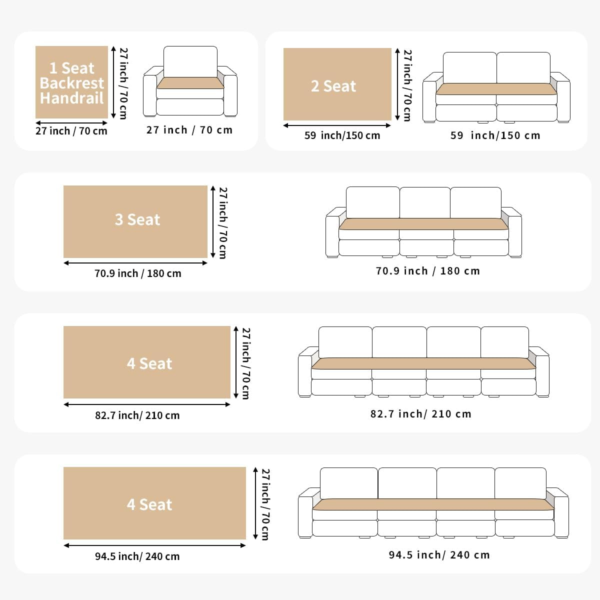 Couch Covers for Dogs, Pet Couch Covers for 3 Seats, Couchs Protector for Dogs, Sofa Cover for Pets Washable, Dog Cover for Couch, Velvet Couchs Protector for Pets(1PC,Beige White,27.6"×94.4")