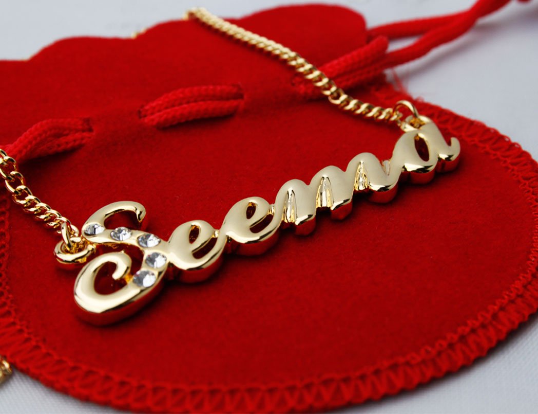 Personalized Necklace Gold Plated 18K 