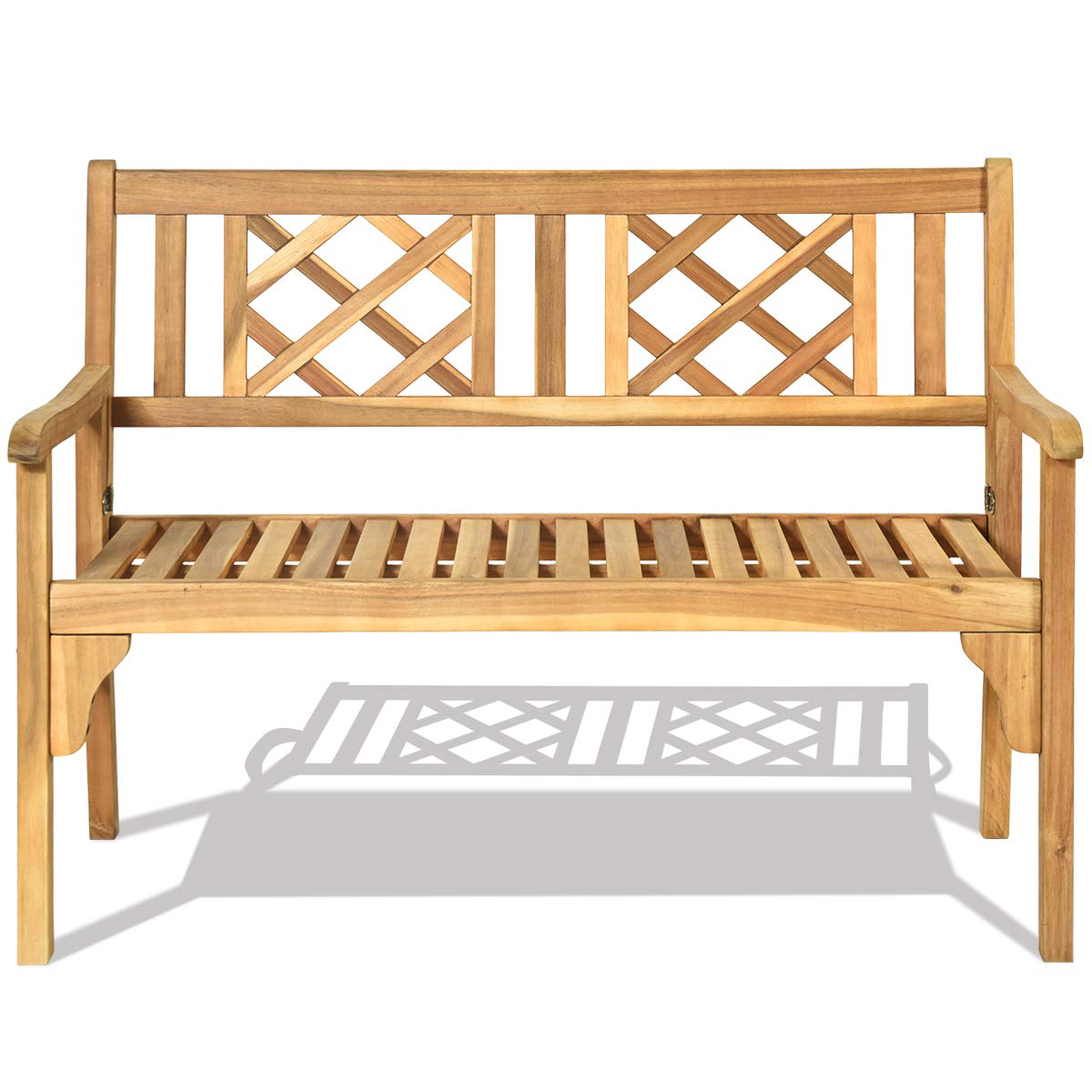 RELAX4LIFE Banc de Jardin Pliant en Bois Massif