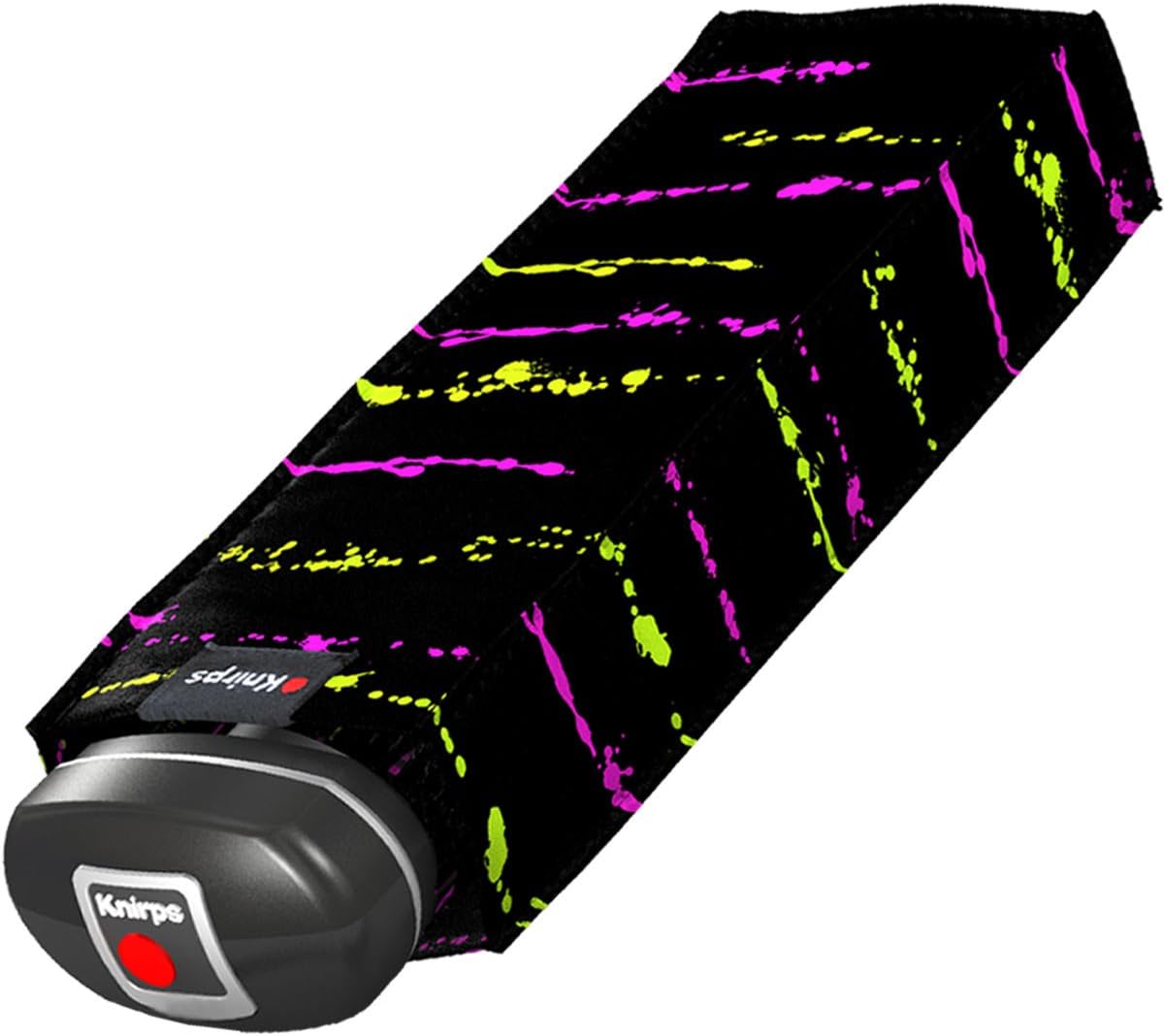 Knirps Compact Manual Open/Close Travel Umbrella,Paint Stripes Pink,One Size