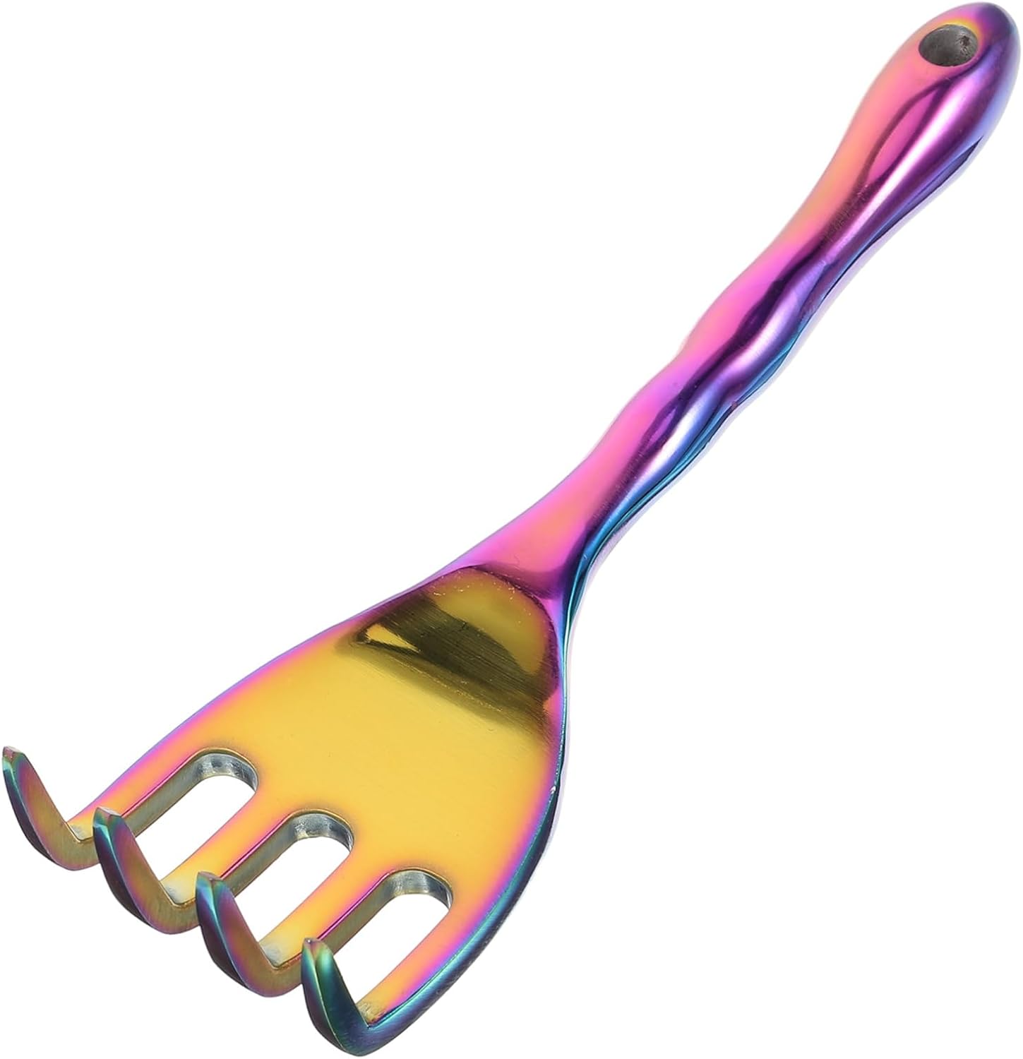 NUOBESTY 5pcs Garden Hand Rake Metal Rake for Easy Weeding and Loosening Small Multi-Purpose Gardening Tool Wave Grip for Care