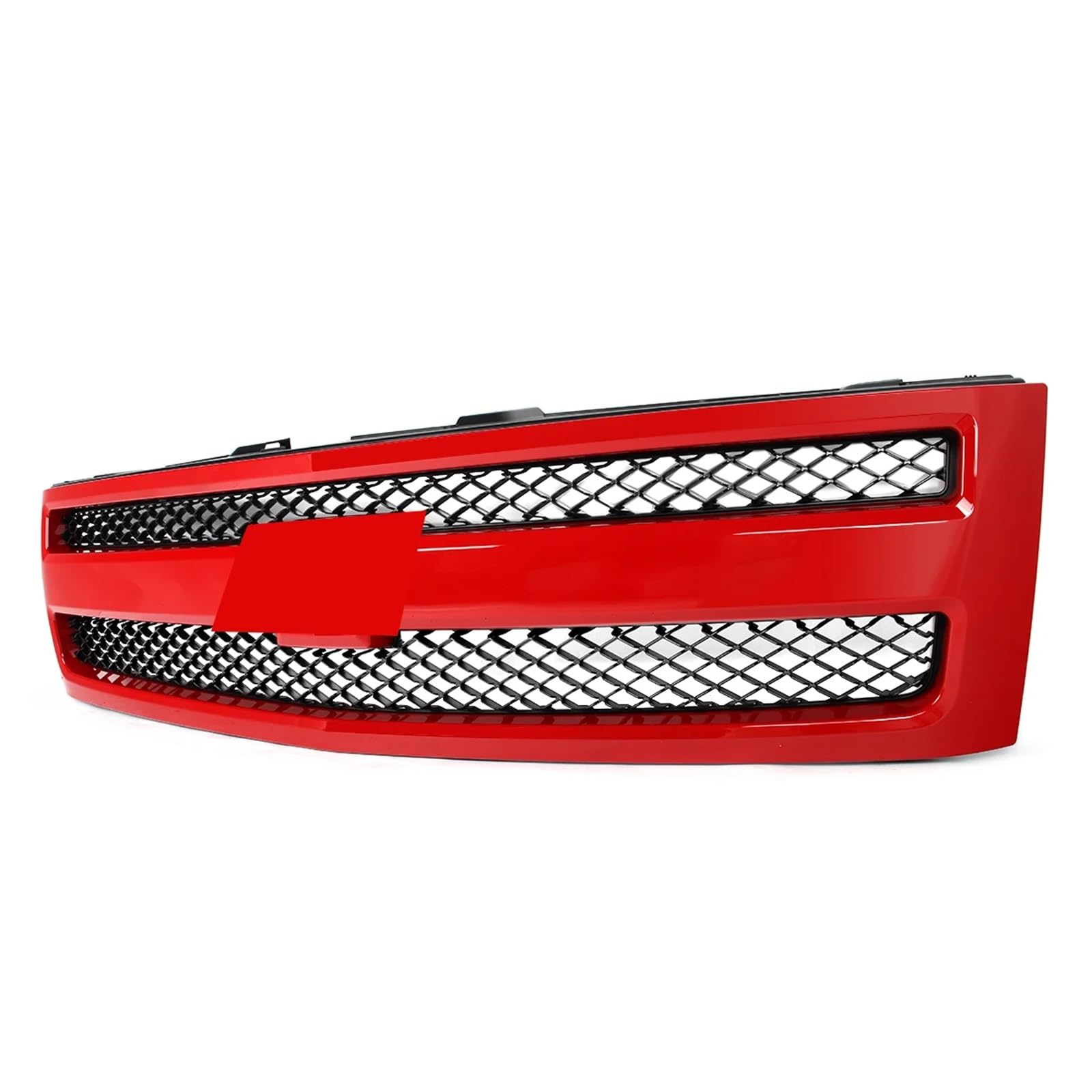 Osłona chłodnicy motocykla kratki samochodowej Zestaw przedniego grilla pasujący do Chevroleta Silverado 1500 z lat 2007-2013, górny grill zderzaka z siatki Victory Red Grill
