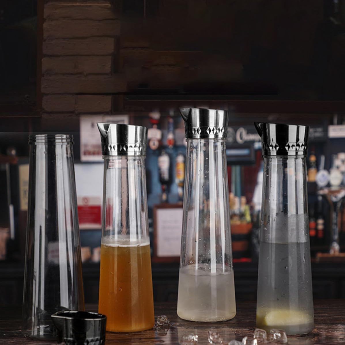 Ml Black Acrylic Juice Jug with Lid for Party Serving