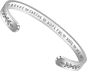 Btysun Bracelets for Women Mothers Day Bracelet Gifts from Daughter Inspirational Gifts for Women Graduation Gifts for Her Motivational Birthday Cuff Bangle Friendship Personalized Mantra Jewelry…