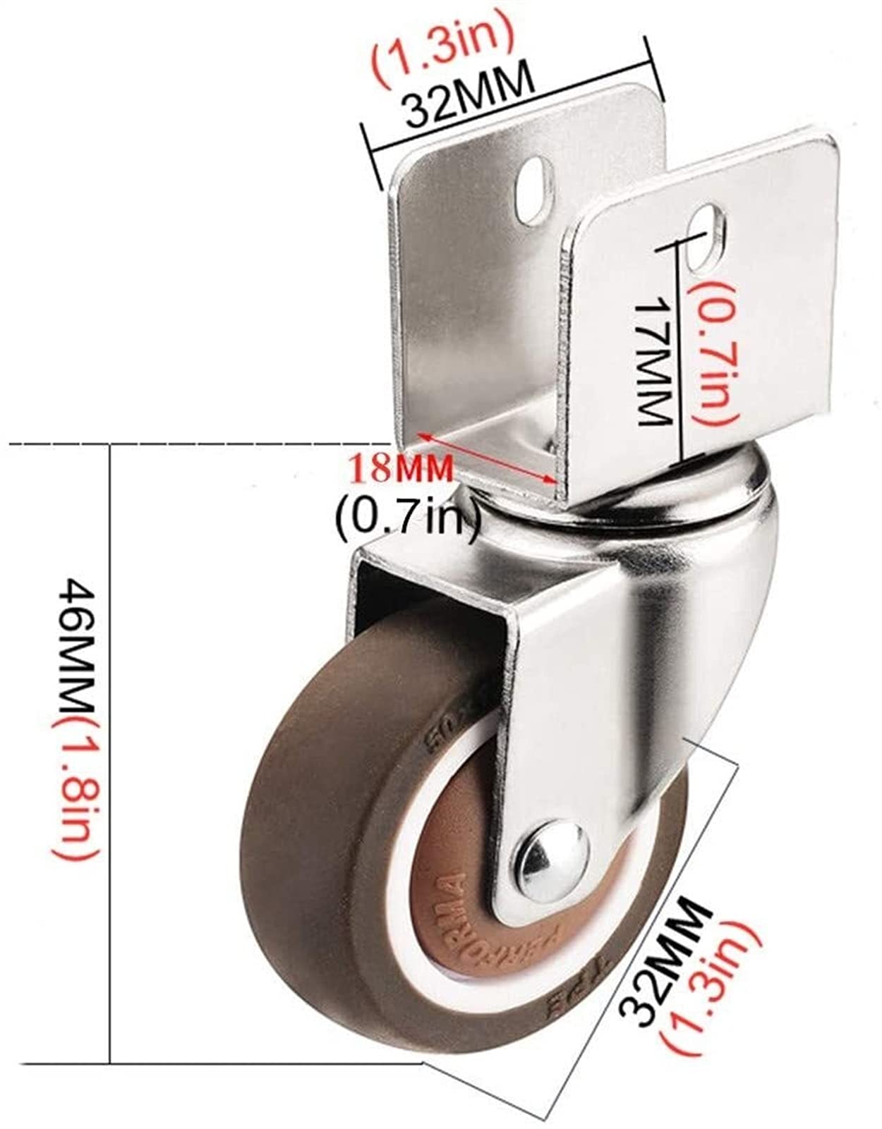 4X Roues Roulantes Pivotantes, Lit De Roues Coulées De Lit, Roulettes