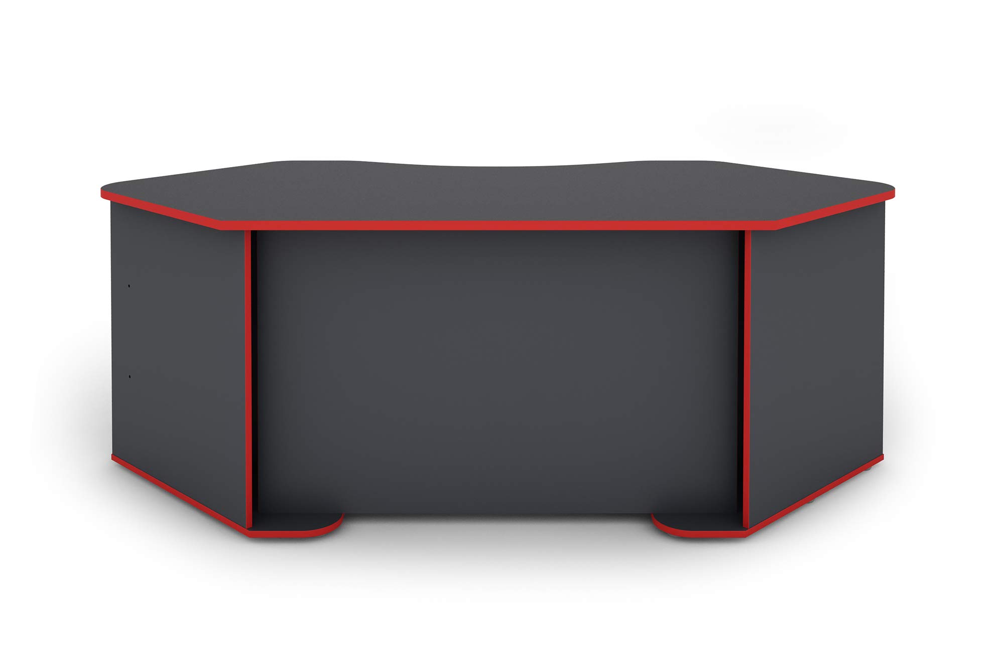 byLIVING Schreibtisch THANATOS, Gamingtisch in Anthrazit mit Kanten in Rot