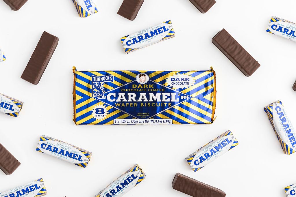 Tunnock's Dark Chocolate Caramel Wafers 32 Pack of 30g