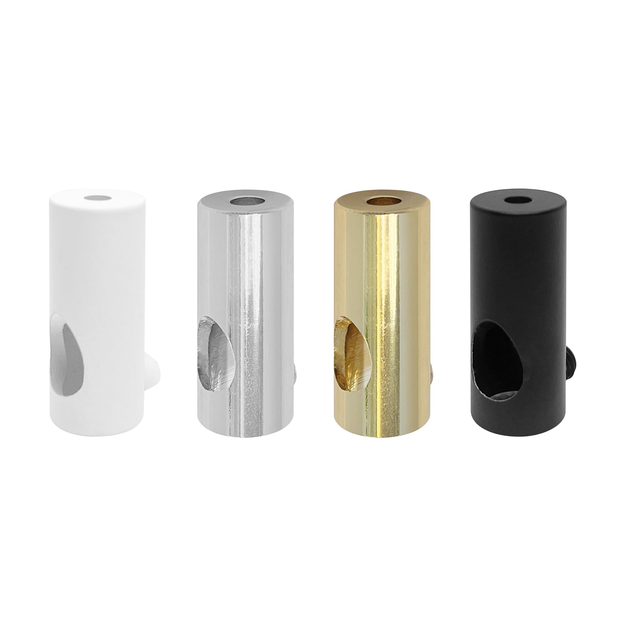 3 stuks tweedelige witte aluminium wanden, plafondpinnen als