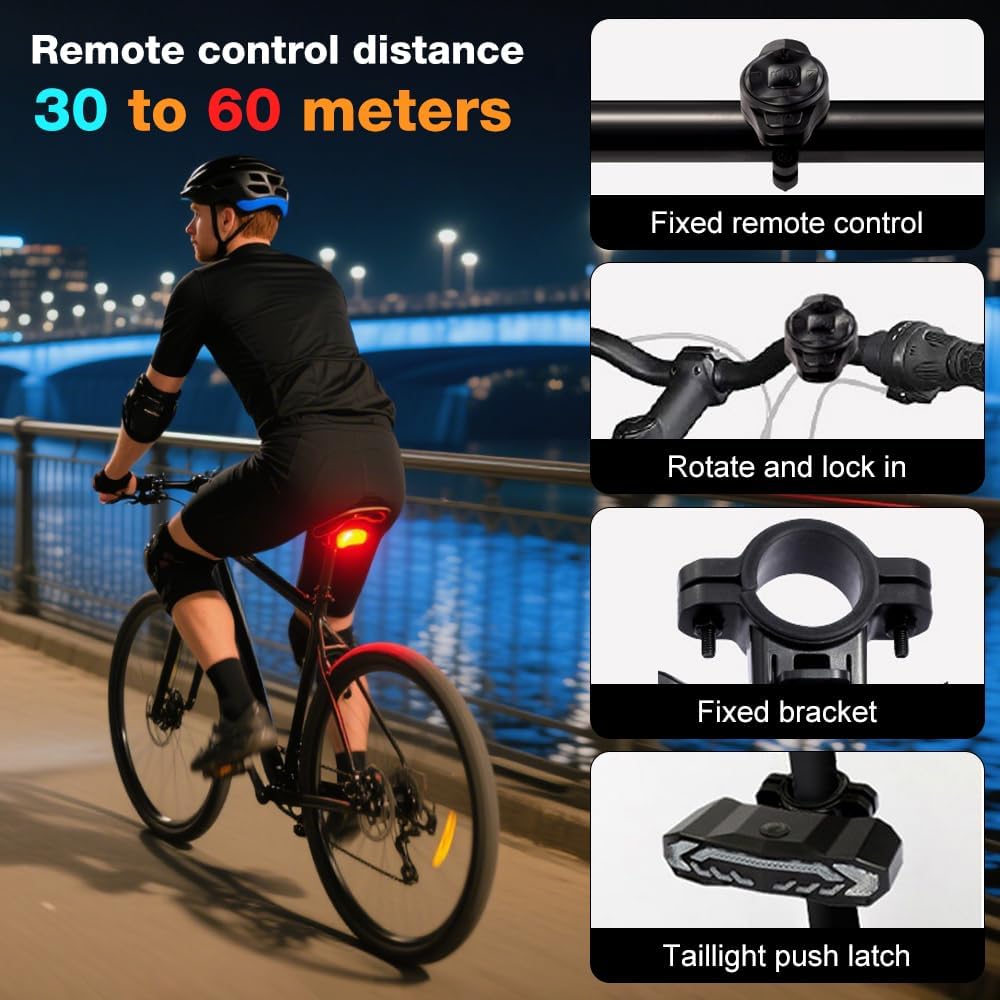 Fanale Posteriore per Bicicletta per Merida Big Seven 10-D 2023, Luce Posteriore della Bici, Sensore del Freno Intelligente, Impermeabile Ultra Luminoso, B Square