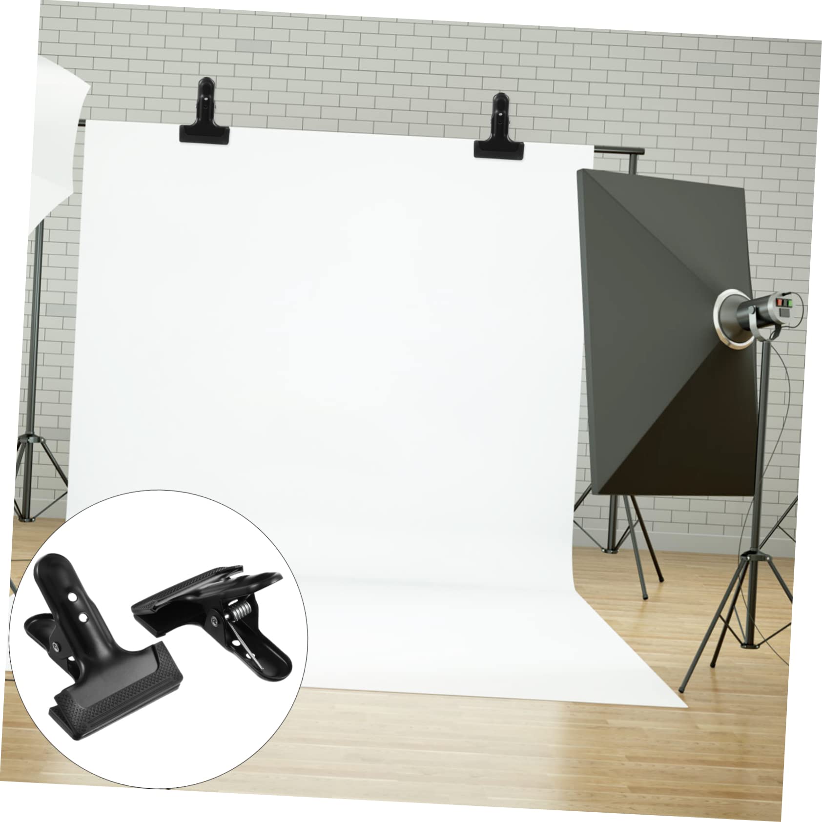 Unomor 3Pcs Spring Clamps for Backdrop Cloth Heavy Duty Photographic Cloth Clips Background Clips for Photography for Muslin and Support
