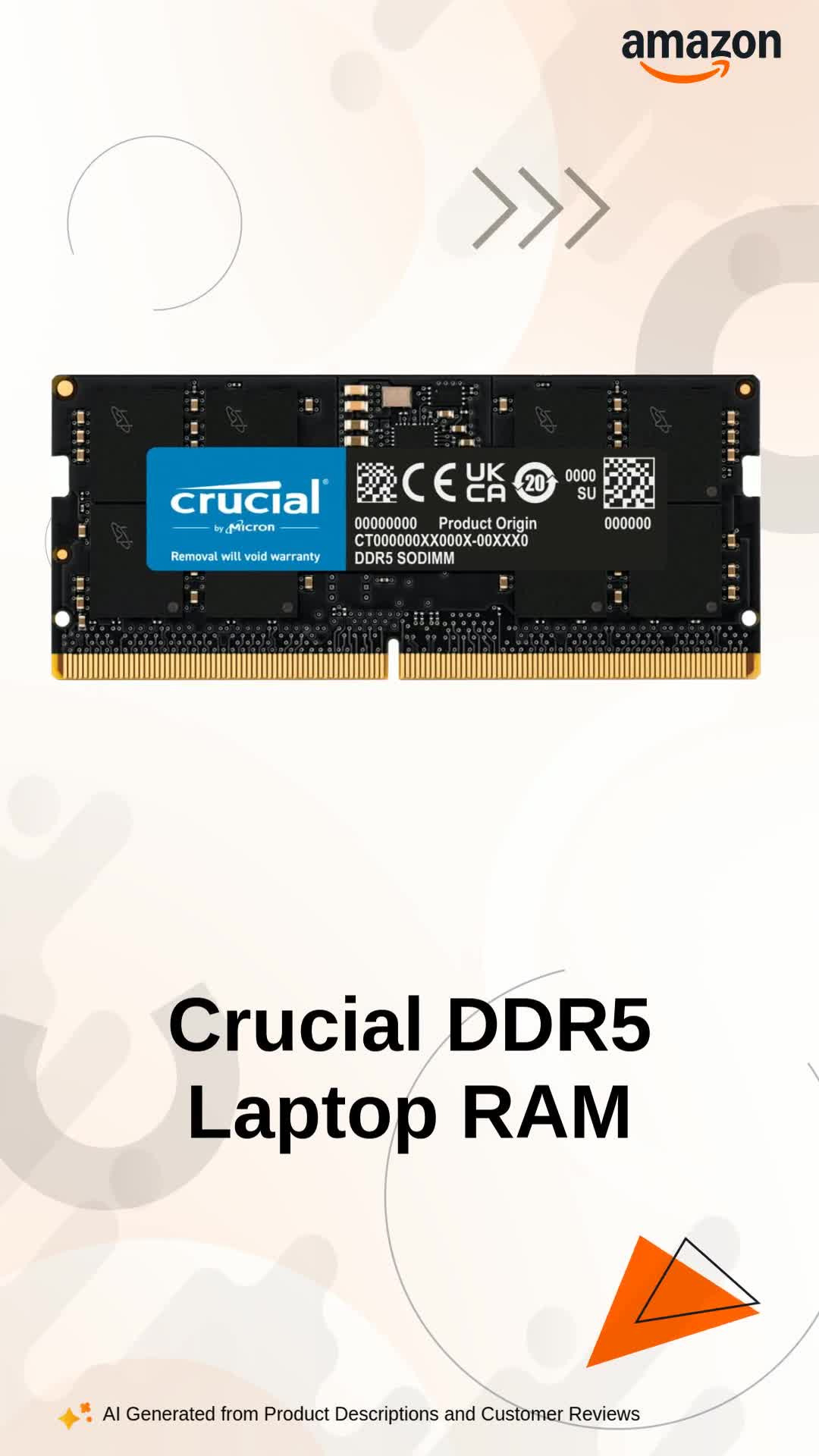 Crucial CB16GS4800 16GB DDR5 4800MHz Laptop RAM