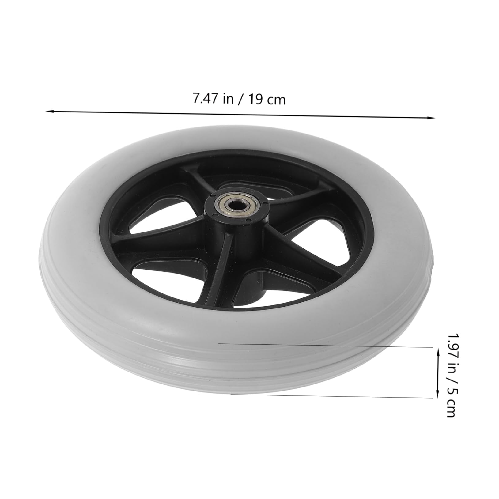 VILLCASE 2pcs Front Wheel for Wheelchair and Walker Replacement Wheelchair Tires Electric Wheelchair Front Wheel Wheelchair Front Wheel Replacement Grey