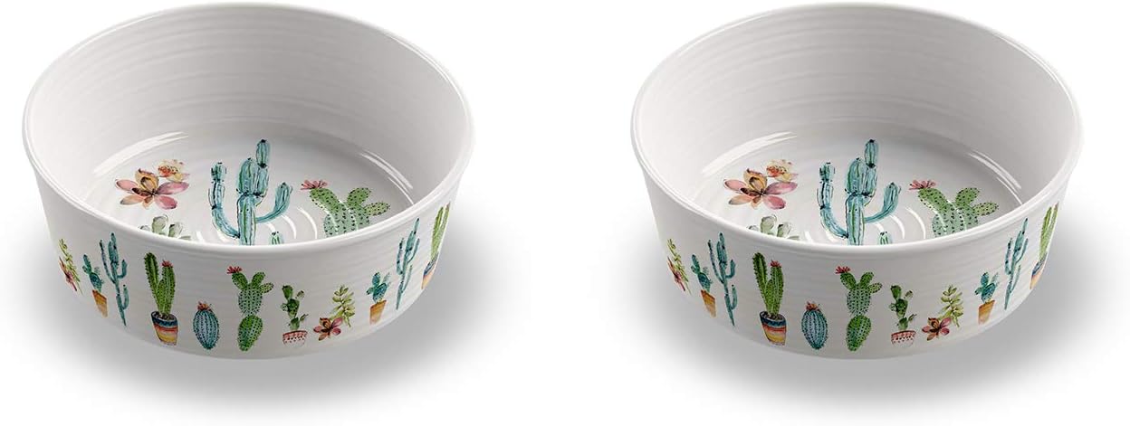 TarHong Cactus Pet Bowl, Pure Melamine, Medium, 4 Cup