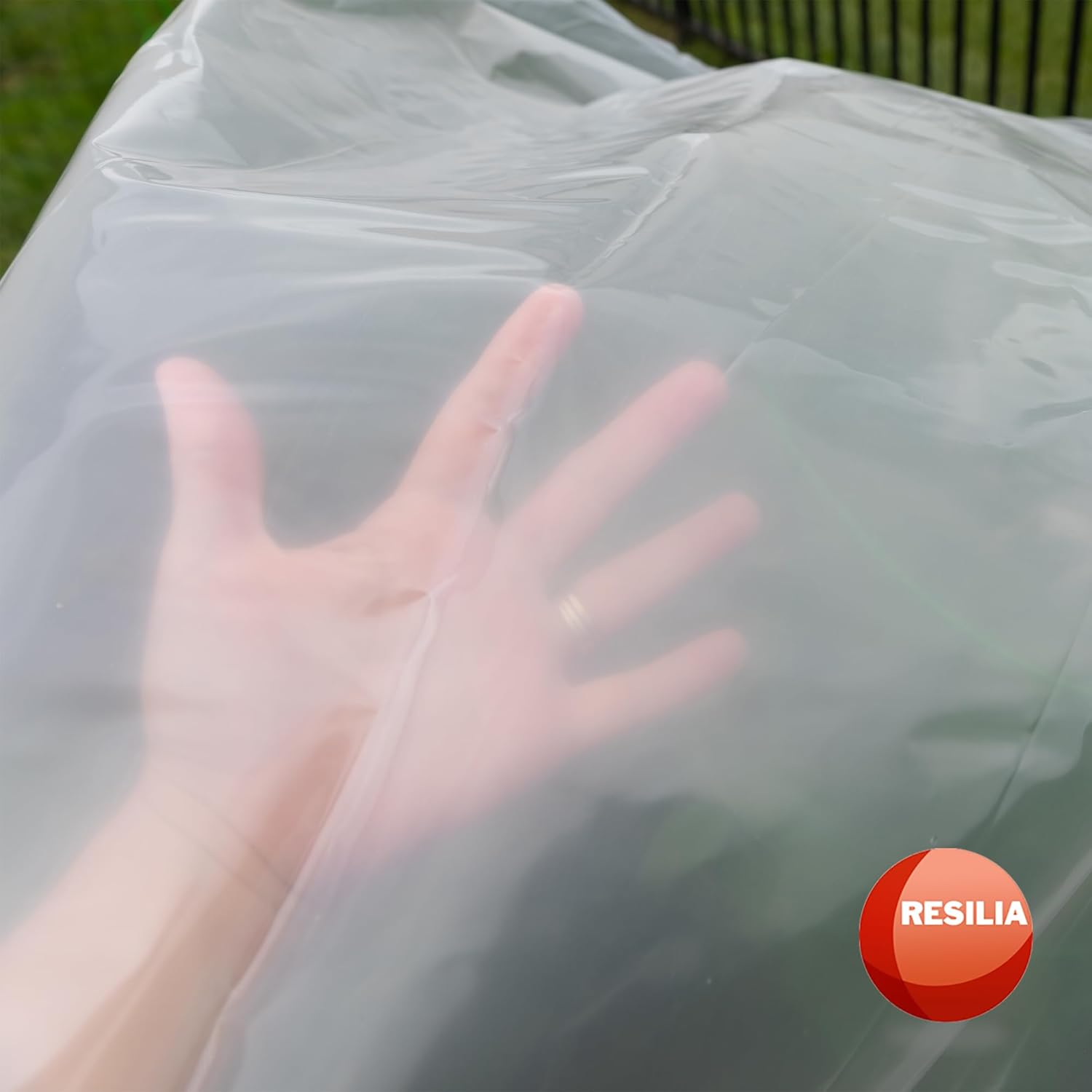 RESILIA Clear Greenhouse Sheeting - UV-Protected, Heavy-Duty Gauge Outdoor Polyethylene Cover for Weatherproofing Greenhouses, Garden, Plants, 10' by 28' Roll, 6 Mil, 0.006 Inch, Thick, Made in USA