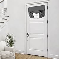 Vista 23 de Cortinas para puerta de aula, cortina de ventana con protección total de privacidad, panel de ventana opaco sólido, para puertas de vidrio, puertas