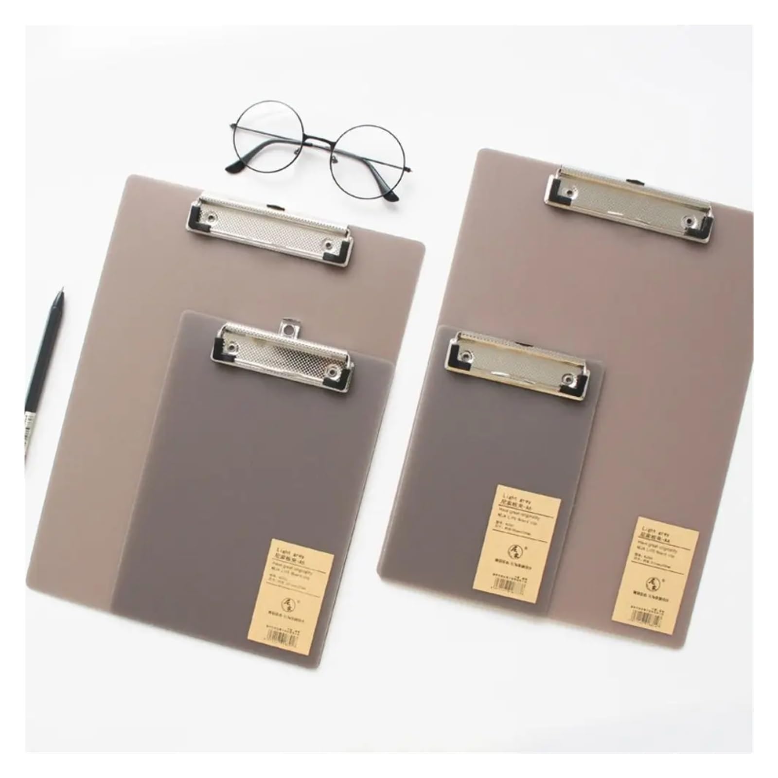 4 cartelline portadocumenti, blocco note con clip, organizer per documenti scolastici, cancelleria per ufficio (A6)