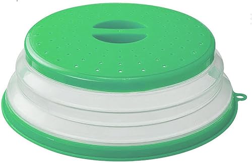 Miniatura 13 de Cubierta plegable para salpicaduras de microondas, 10.5 pulgadas, apta para lavavajillas, cubierta de placa de microondas con ventilación de vapor,