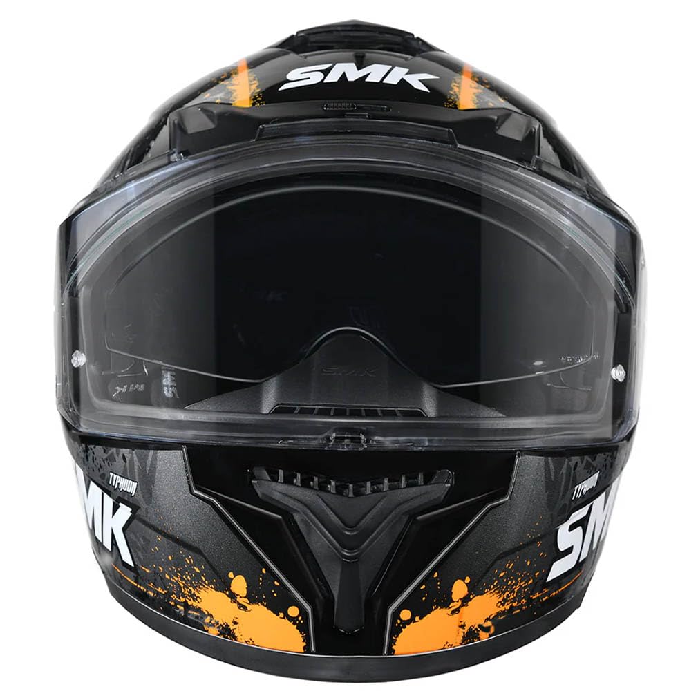 SMK Typhoon SV Reptile Rojo - Casco Integral Moto Con Visor Solar Y Homologación ECE 22.06 (Diseñado En 2024)