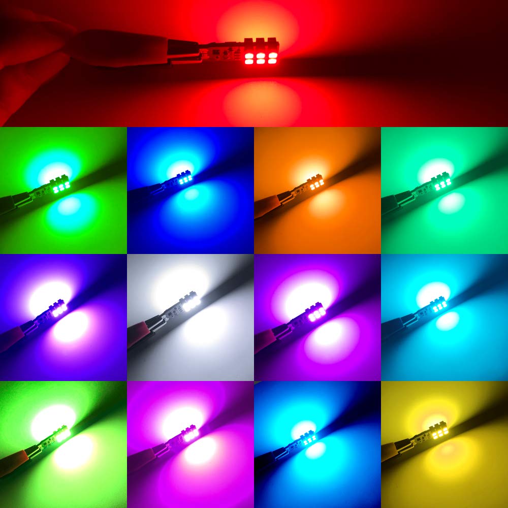 Amazon | Futwod ポジションランプ T10 LED RGB RFリモコン スモール球