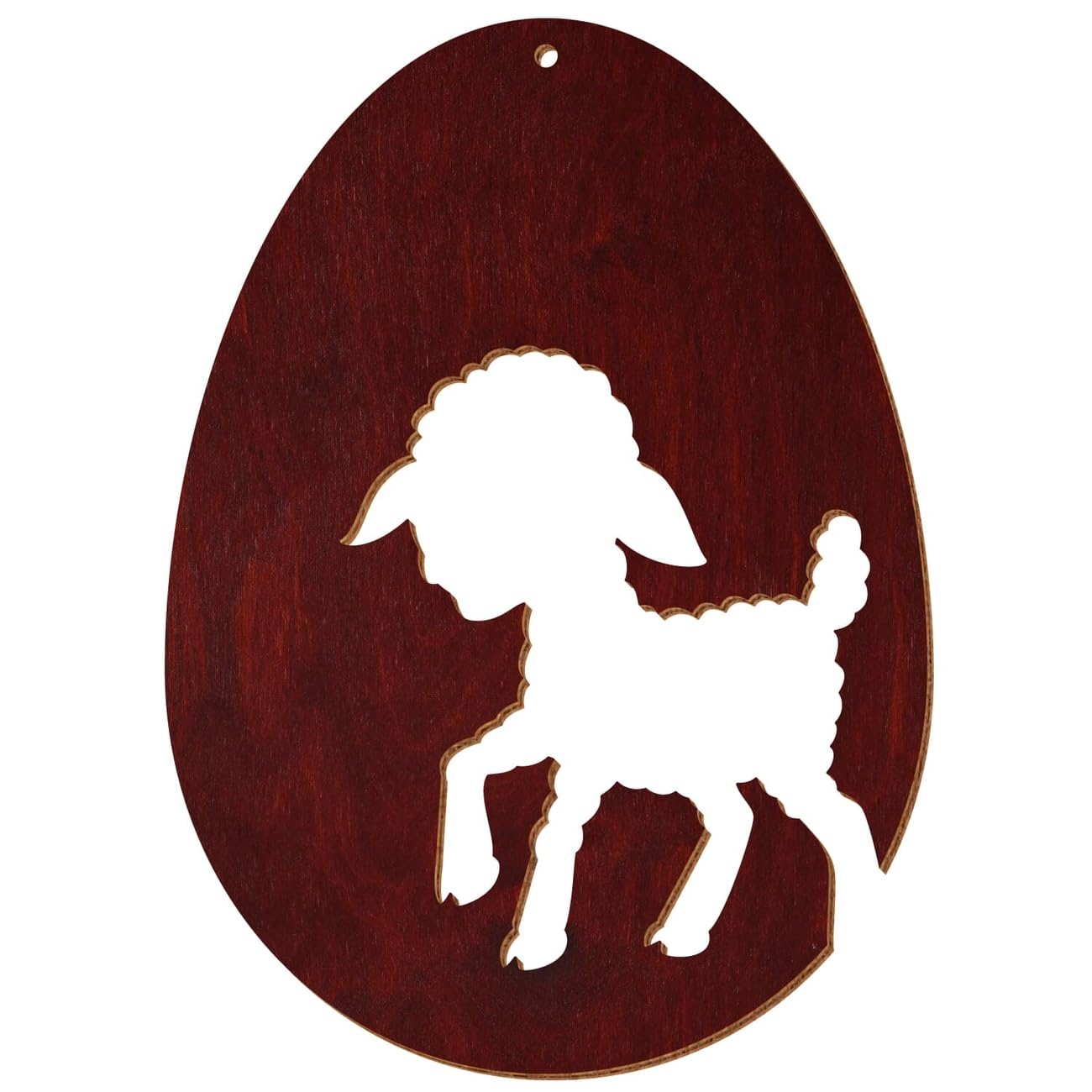 V2 - Uova di Pasqua in legno colorato, in mogano, decorazione per Pasqua, motivo uovo di Pasqua 11, altezza (dimensione): 44 cm di altezza