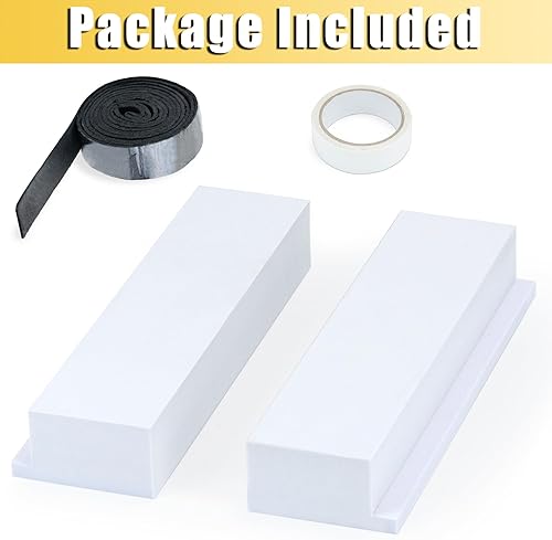 Miniatura 8 de Powrocket Paquete de 2 bloques de espuma para unidades de aire acondicionado en forma de U, bloque de espuma lateral de cortina de CA para ventana