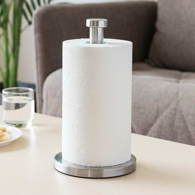 brushed nickel paper towel holder