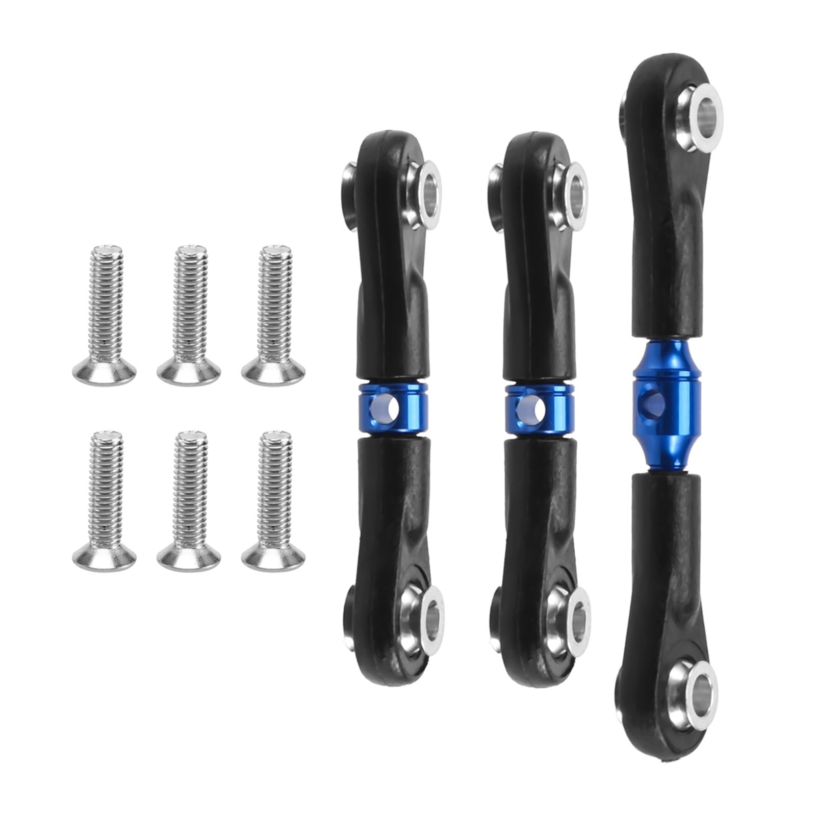 RC Upgrade Accessories for Tamiya for TT-02 for TT-02T for TT02 for TT02T for 1/10 RC Car Upgrade Parts Accessories Blue 3Pcs Steering Link Rod Servo Rod