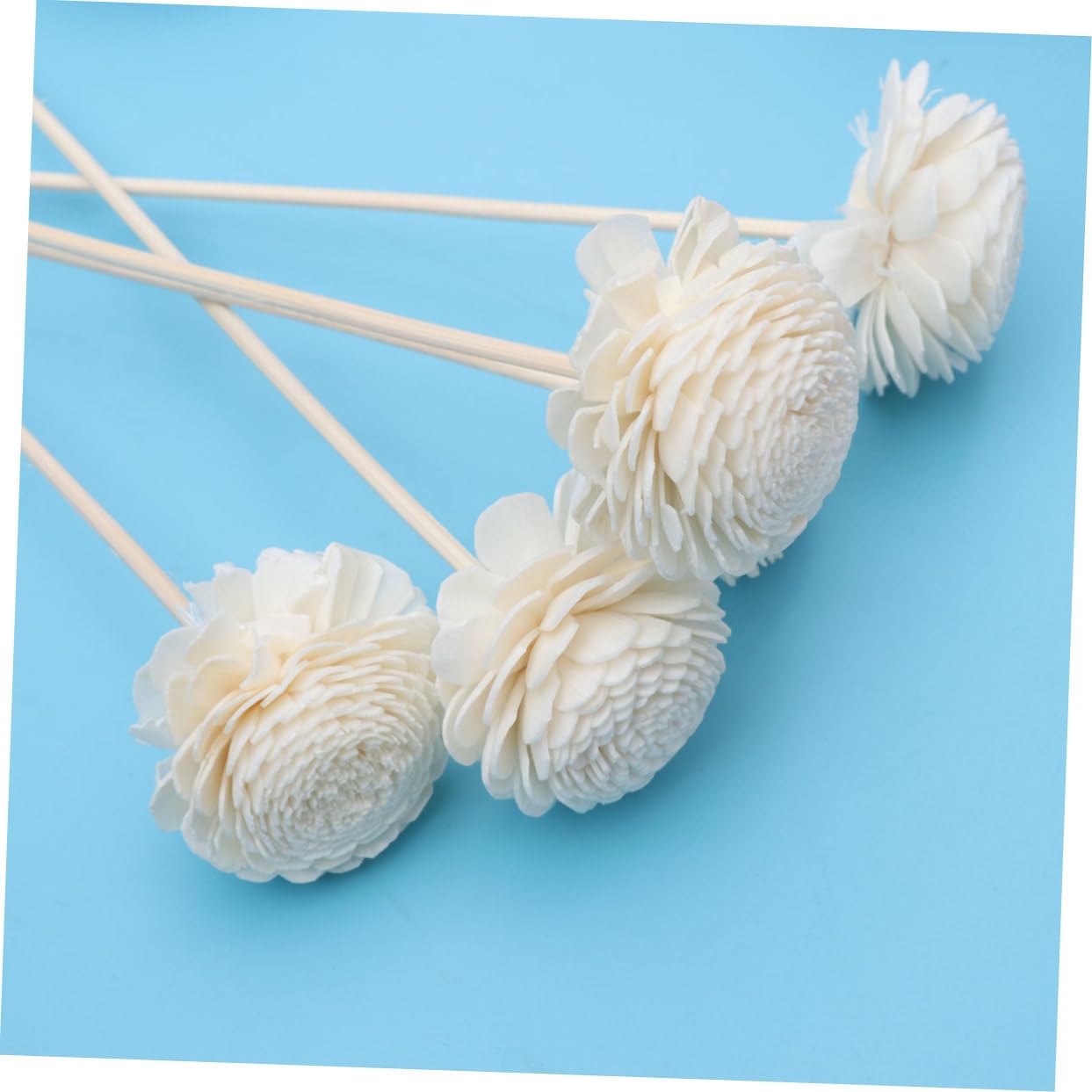 HOOTNEE Flower Rattan Diffuser Sticks 5 Pieces Essential Oil Diffusers Straight for Home
