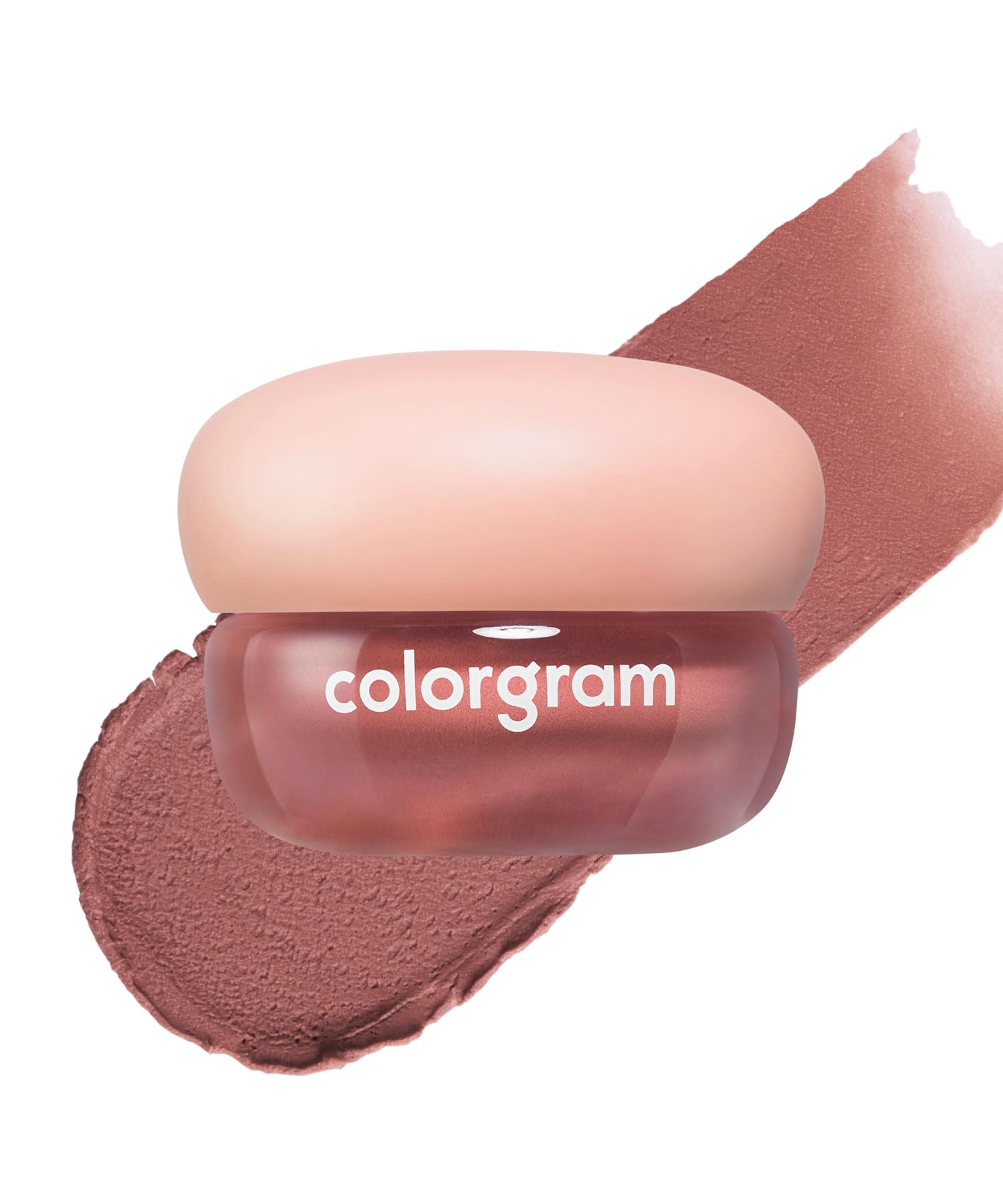 COLORGRAM NUDE BLUR JAM 02 WARM ALMOND | Pudding Pot Lip & Cheek Tint with Whipped Mousse Texture | Velvet Matte Finish, Featherlight Blur Tint |