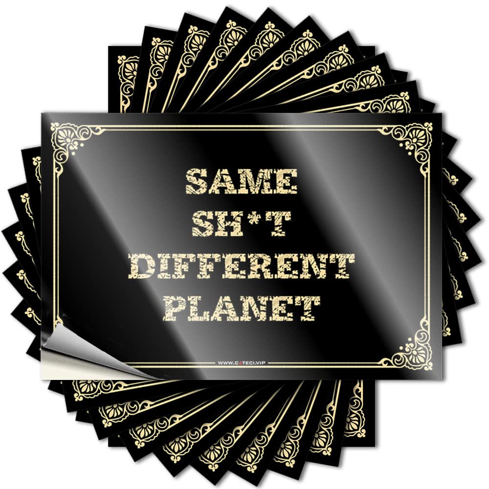Kitchen Stuff Decals - Optical Illusion Military Case Same Sh*t Different Planet(12X18CM)
