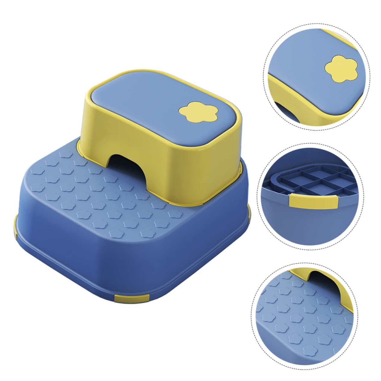 POPETPOP Infantil Antideslizante de Doble Escalón para Baño y Cocina Escalera de Seguridad para Cambiar Zapatos y Uso Hogar Diseño y Ligero